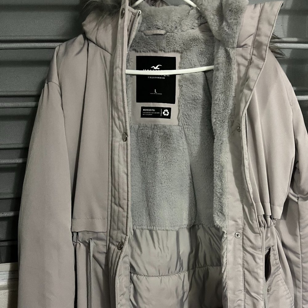 Hollister Faux Fur Hooded Parka Jacket